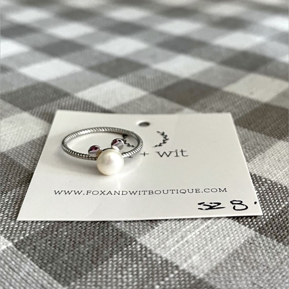 Brand new - Silver “Oh Mickey” ring, size 8